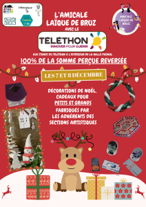 Affiche annonce vente pour le Téléthon 2024
