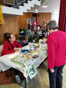 Stand ALB Téléthon 2024 dans le hall de la mairie