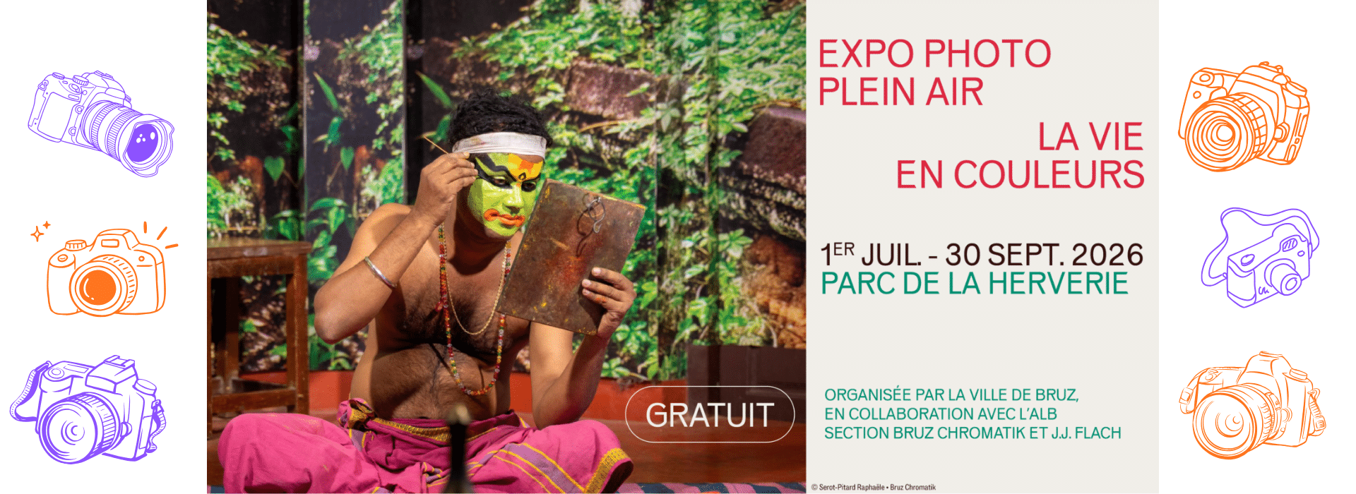 Affiche expo photo BruzChromatik - Ville de Bruz au parc de la Herverie
