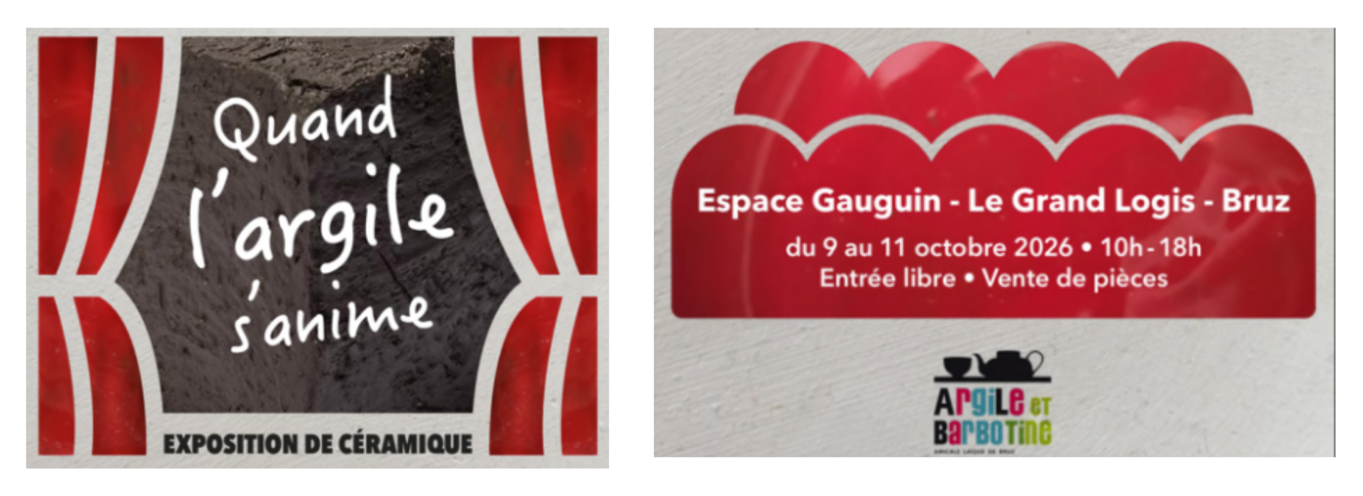Affiche expo Argile et Barbotine octobre 2026